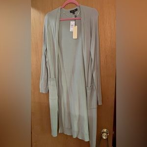 Grey sweater duster. NWT. Size M